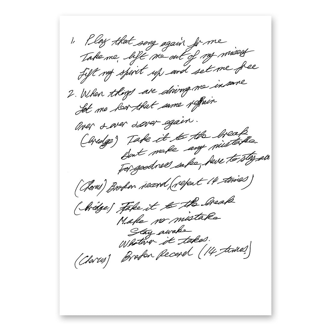 Van Morrison - Van Morrison Lyric Sheet